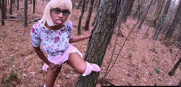  Sneaking Into The Forest To Fuck Stepdad While Mom Is Home, Ebony DaughterInLaw Sheisnovember Ride Stepdaddy Outdoors, Areolas And Saggy Breasts Jiggling In Mini Skirt Straddling BBC Wearing Glasses on Msnovember